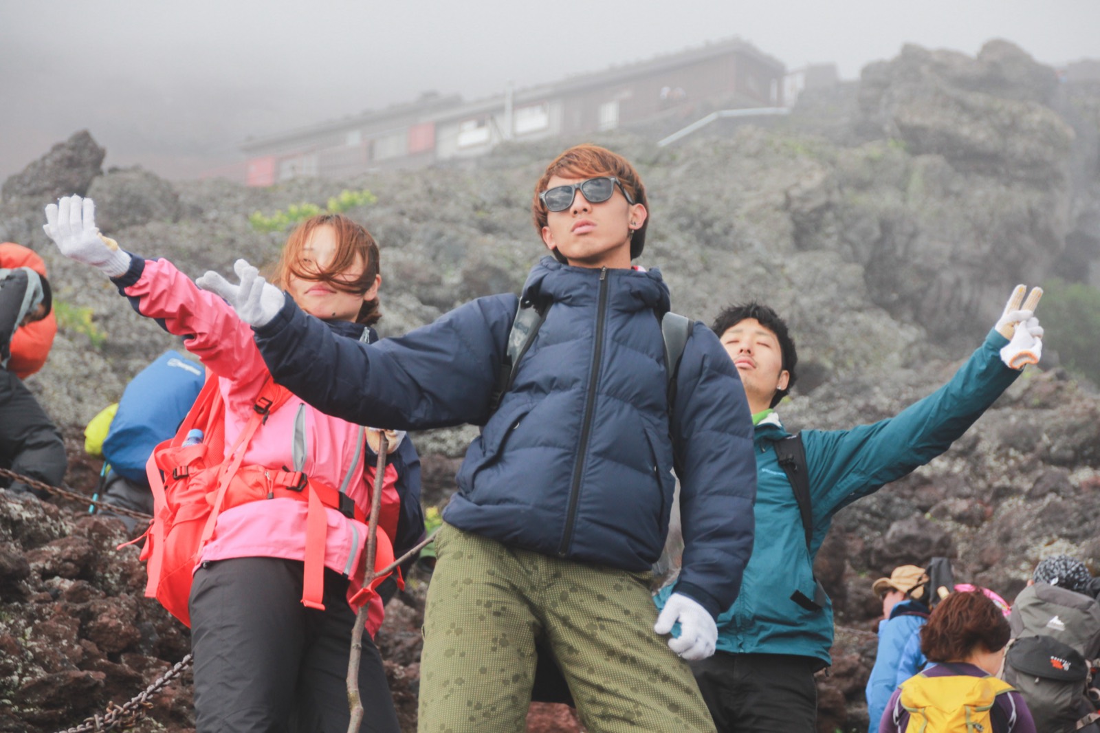 富士山を目指す道中のひとこま